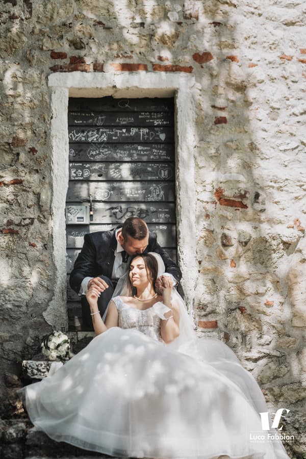 fotografia di matrimonio al castello di Schio