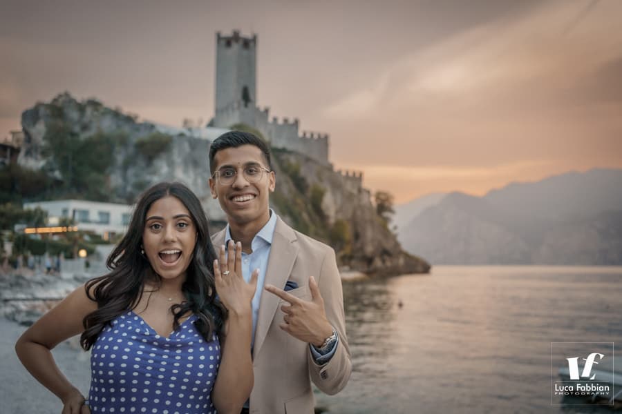 Fotografia per fidanzati a Malcesine sul lago di Garda